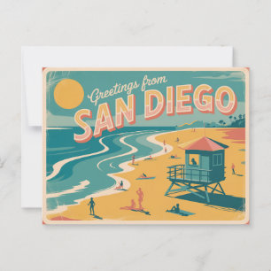  Briefkaart van San Diego   Groeten van