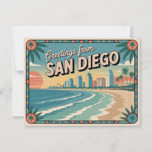  Briefkaart van San Diego   Groeten van