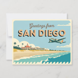  Briefkaart van San Diego   Groeten van