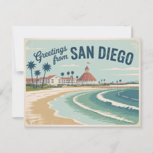  Briefkaart van San Diego   Groeten van