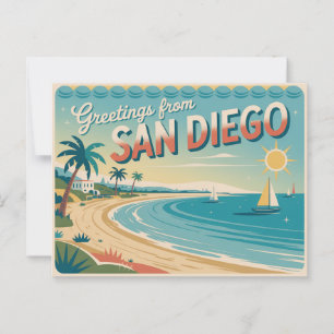  Briefkaart van San Diego   Groeten van