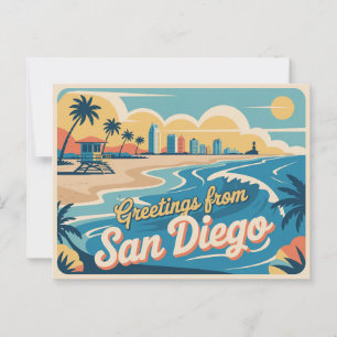  Briefkaart van San Diego   Groeten van