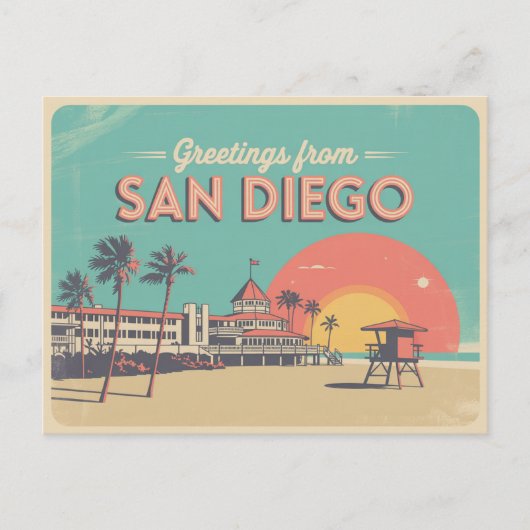  Briefkaart van San Diego | Groeten van (Voorkant)