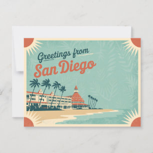  Briefkaart van San Diego   Groeten van