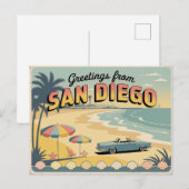 Briefkaart van San Diego | Groeten van (Voorkant / Achterkant)