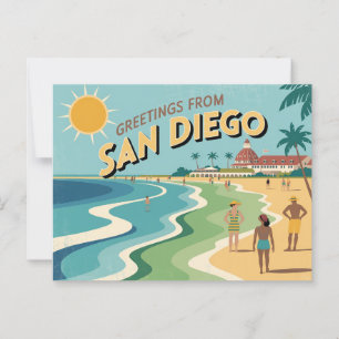  Briefkaart van San Diego   Groeten van
