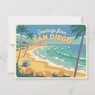  Briefkaart van San Diego   Groeten van