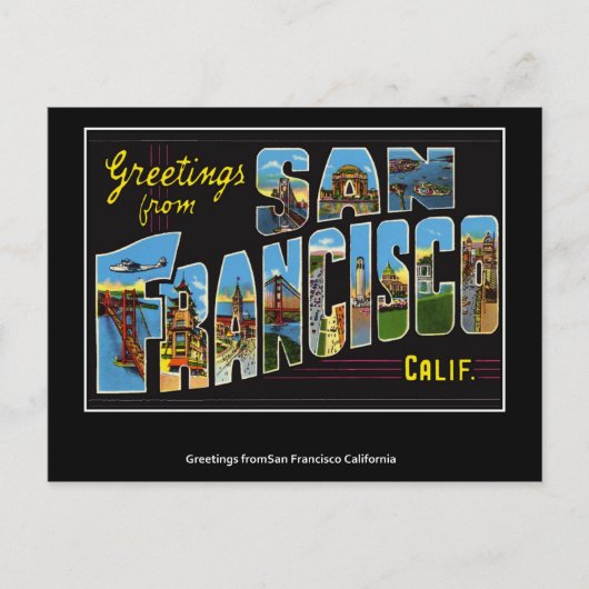  Briefkaart van San Francisco (Voorkant)