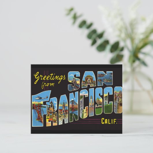  Briefkaart van San Francisco (Staand voorkant)
