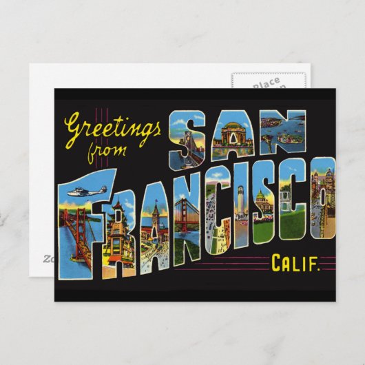  Briefkaart van San Francisco (Voorkant / Achterkant)