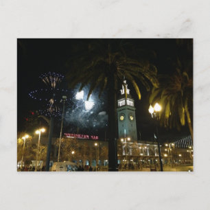 Briefkaart van San Francisco Ferry Building Firewo