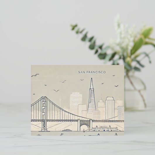 Briefkaart van San Francisco | Golden Gate Bridge (Staand Voorkant)