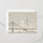Briefkaart van San Francisco | Golden Gate Bridge (Voorkant / Achterkant)