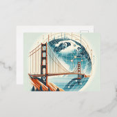 Briefkaart van San Francisco | Golden Gate Bridge (Voorkant / Achterkant)