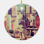  briefkaart van San Francisco Keramisch Ornament (Achterkant)