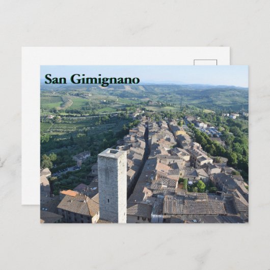 Briefkaart van San Gimignano (Voorkant / Achterkant)