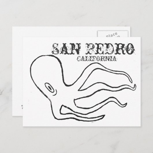 Briefkaart van San Pedro Octopus (Voorkant / Achterkant)