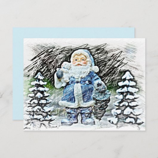 briefkaart van santa claus (Voorkant / Achterkant)