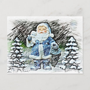 briefkaart van santa claus