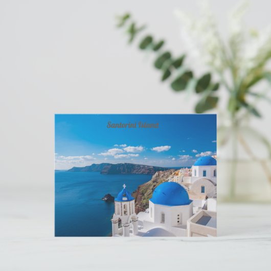 Briefkaart van Santorini (Staand voorkant)