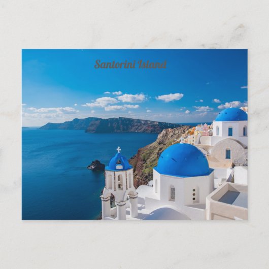Briefkaart van Santorini (Voorkant)