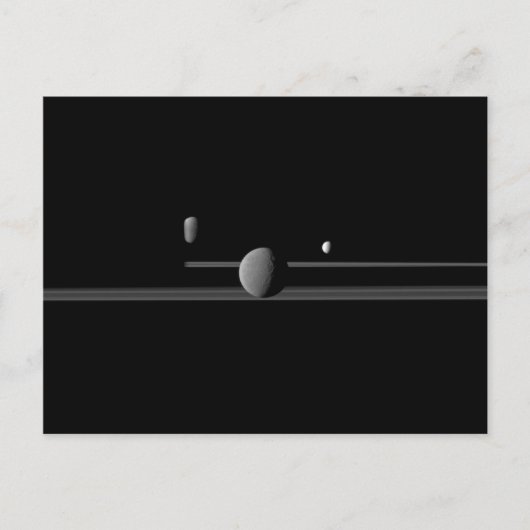 Briefkaart van Saturnus Moons (Voorkant)