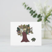 Briefkaart van schapen en bomen (Staand voorkant)
