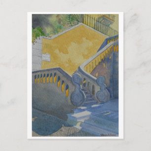 Briefkaart van schilderij van de waterverf, Cascai