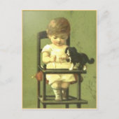 Briefkaart van schroot met zoete Baby (Voorkant)