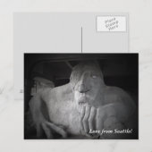 Briefkaart van Seattle Fremont Troll (Voorkant / Achterkant)