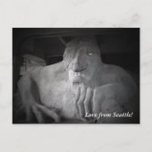 Briefkaart van Seattle Fremont Troll (Voorkant)