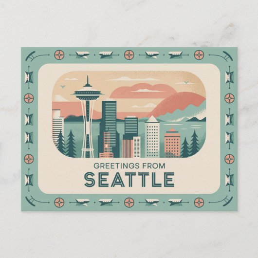 Briefkaart van Seattle | Groeten uit Seattle (Voorkant)