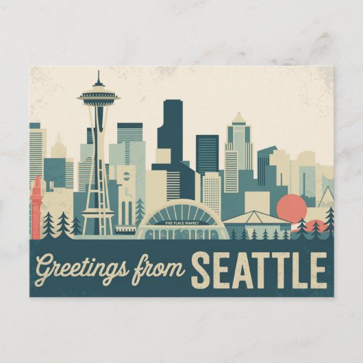Briefkaart van Seattle | Groeten uit Seattle (Voorkant)