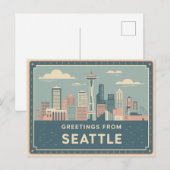  Briefkaart van Seattle | Groeten uit Seattle (Voorkant / Achterkant)