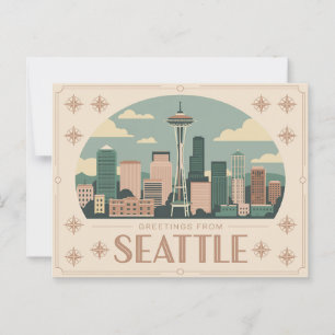 Briefkaart van Seattle Groeten uit Seattle
