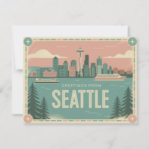 Briefkaart van Seattle Groeten uit Seattle