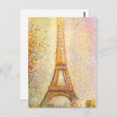 Briefkaart van Seurat Eiffel Tower (Voorkant / Achterkant)