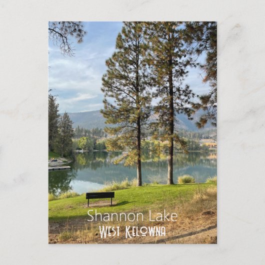 Briefkaart van Shannon Lake in West Kelowna, Canad (Voorkant)