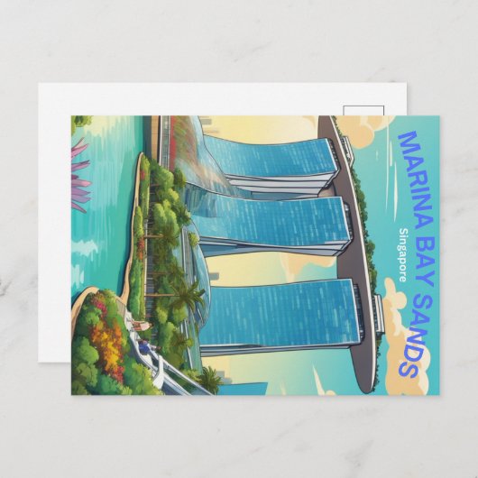 Briefkaart van Singapore (Voorkant / Achterkant)