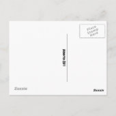 Briefkaart van skelet en bat (Achterkant)