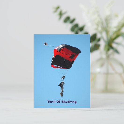 briefkaart van Skydiving (Staand voorkant)