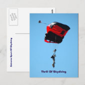 briefkaart van Skydiving (Voorkant / Achterkant)
