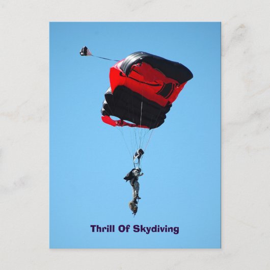 briefkaart van Skydiving (Voorkant)