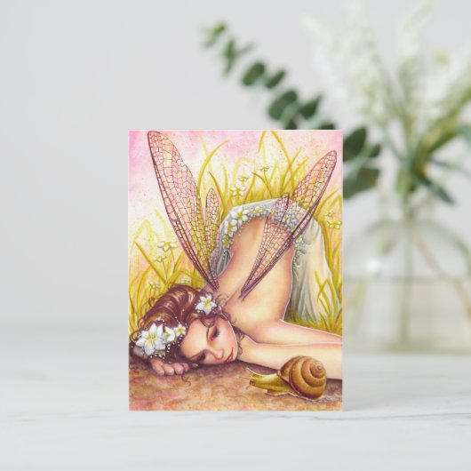 Briefkaart van slakkepels (Staand voorkant)