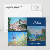 Briefkaart van Spaanse groeten (Voorkant / Achterkant)