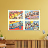  Briefkaart van Spartanburg, South Carolina Canvas Afdruk (Insitu (Woonkamer))