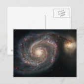 Briefkaart van spiraalgalaxy (Voorkant / Achterkant)