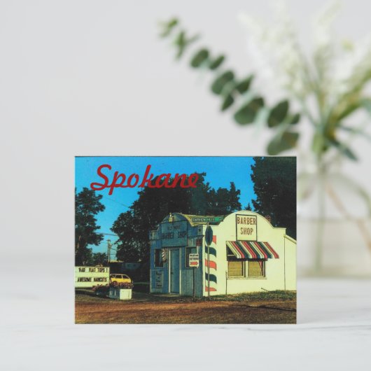 Briefkaart van Spokane (Barbershop) (Staand voorkant)