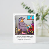 Briefkaart van sproeiers Humor (Staand voorkant)