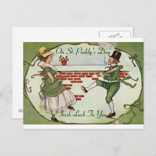 Briefkaart van St. Paddy's Day (Voorkant / Achterkant)